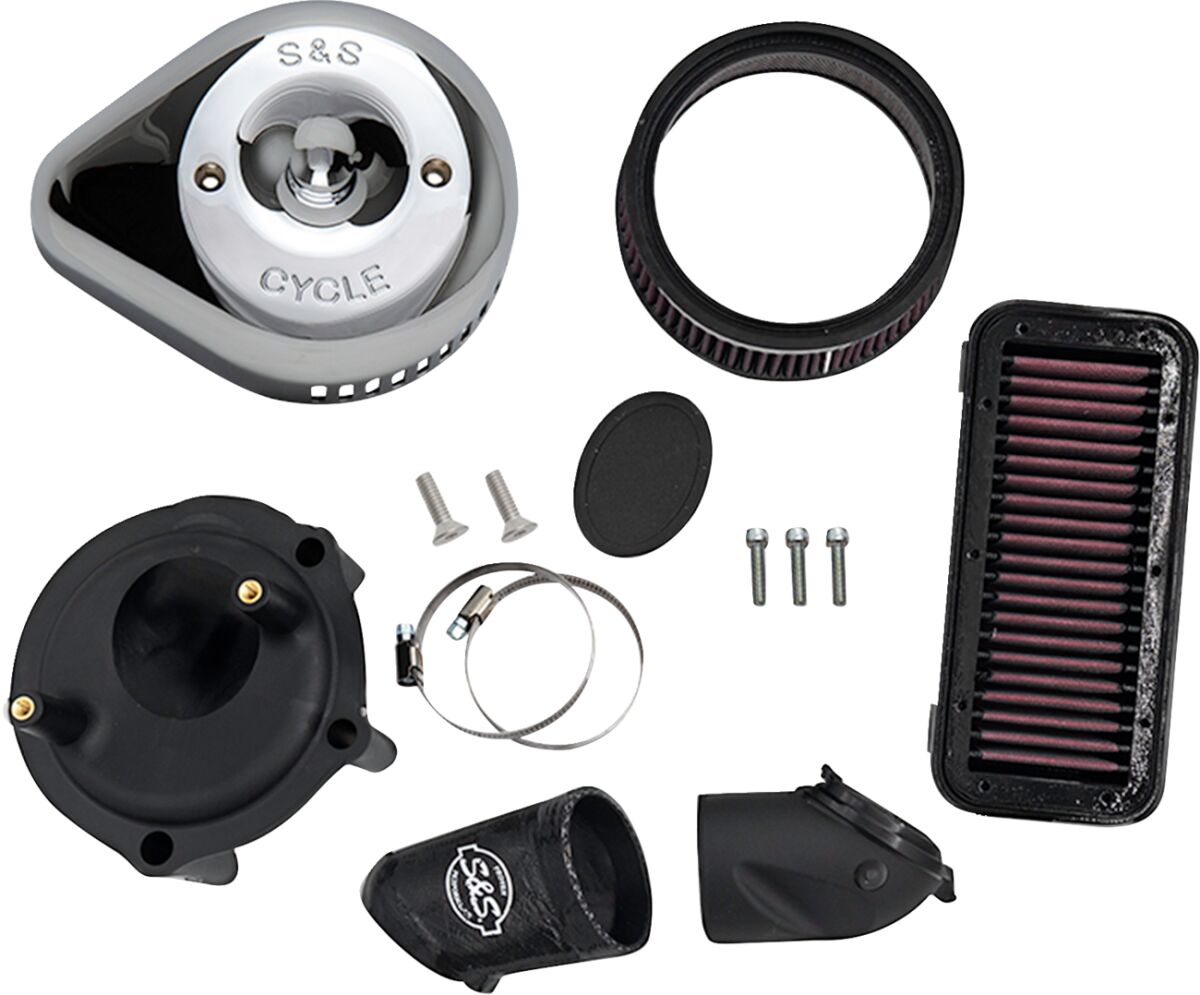 S&S CYCLE Stealth Air Cleaner Kit with Cover - Chrome - Indian 170-0827