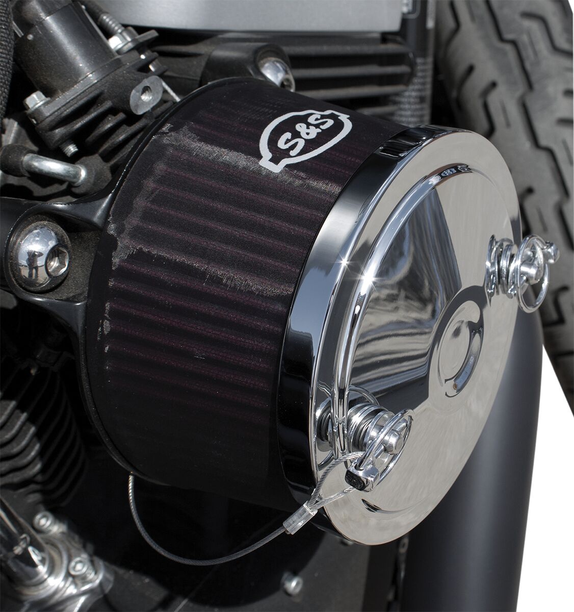 S&S CYCLE NYLON AIR FILTER COVER +1" FOR STEALTH AIR CLEANER 170-0197
