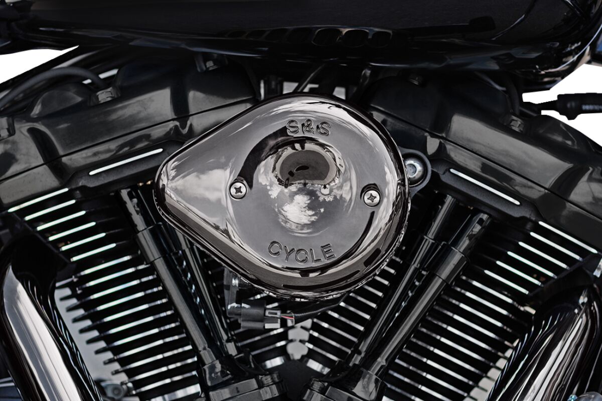 S&S CYCLE Cover Air Cleaner Stealth Mini Teardrop Lava Chrome M8 17-23 170-0780