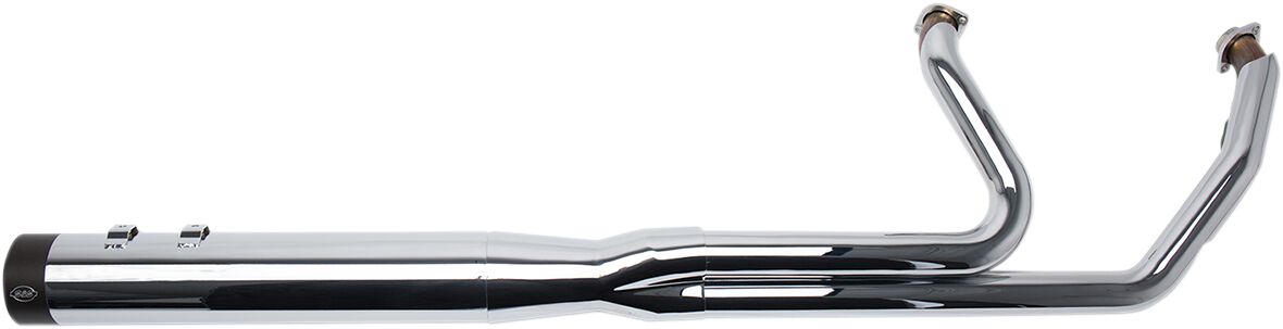 S&S CYCLE EXHAUST SYSTEM 2-1 SIDEWINDER STAINLESS STEEL CHROME W/BLACK END CAPS 550-0728