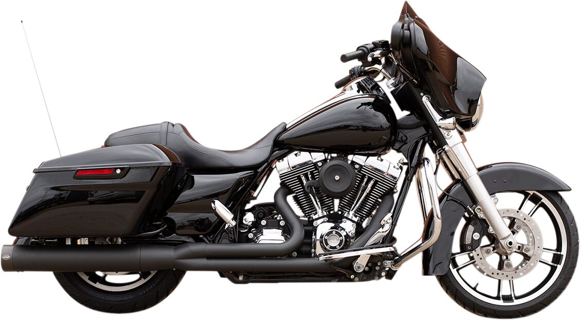 S&S CYCLE EXHAUST SYSTEM 2-1 SIDEWINDER BLACK W/BLACK END CAPS 550-0777