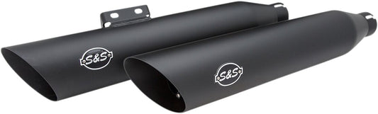 S&S CYCLE MUFFLER SLIP ON SLASH-CUT BLACK 550-0735