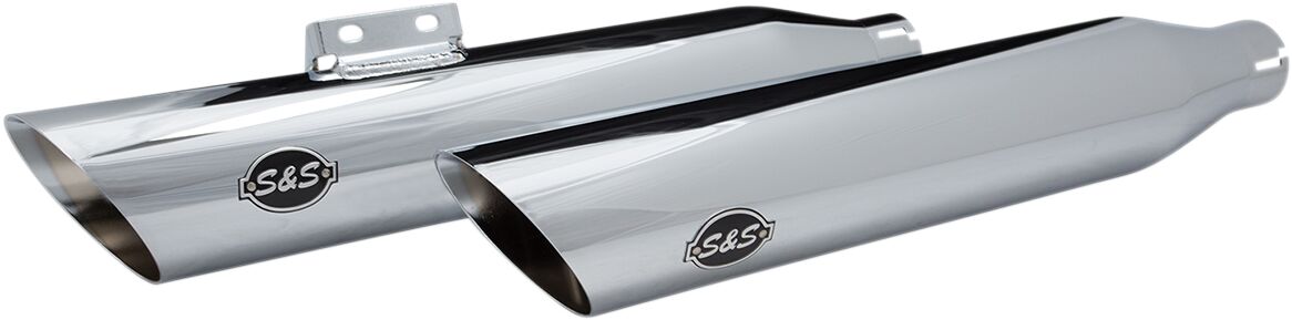 S&S CYCLE MUFFLER SLIP ON SLASH-CUT CHROME 550-0736