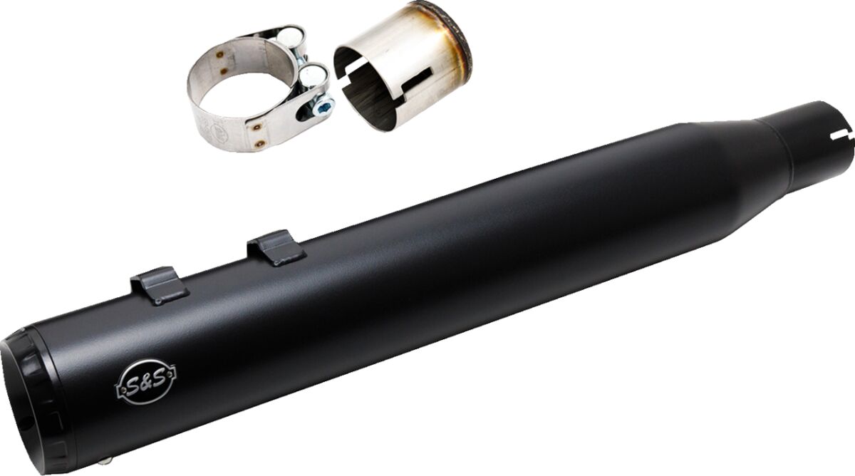 S&S CYCLE Muffler Swindler 2:1 Black 4" M8 Touring 550-1139