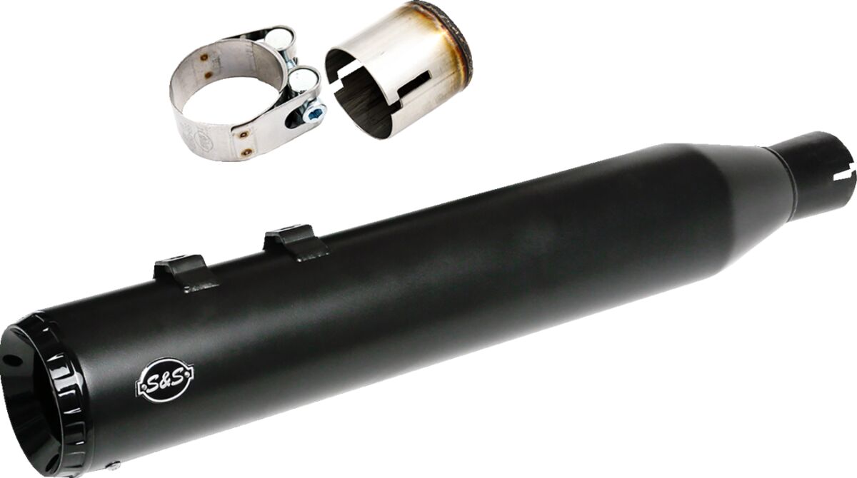 S&S CYCLE Muffler Swindler 2:1 Black 4.5" M8 Touring 550-1141