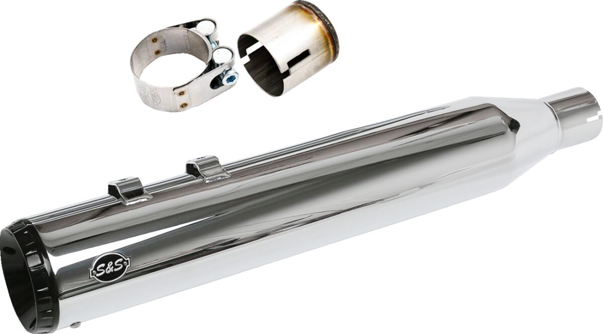 S&S CYCLE Muffler Swindler 2:1 Chrome 4.5" M8 Touring 550-1142