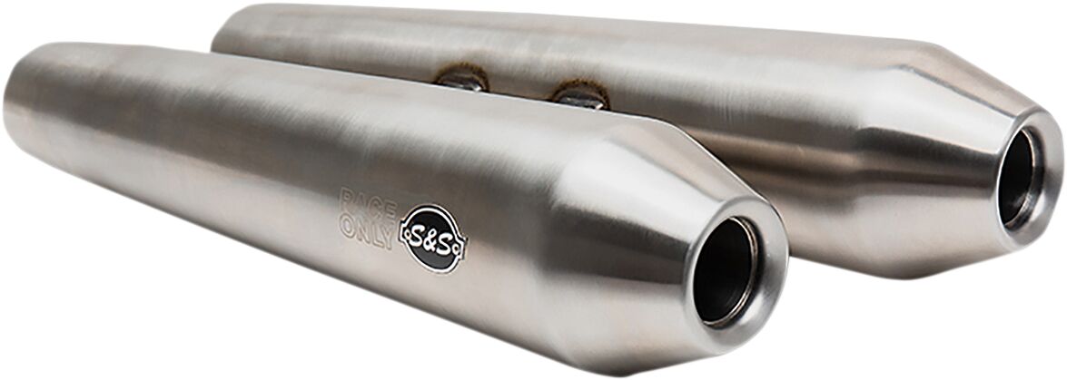 S&S CYCLE Tapered Cone SS Slip-On Mufflers for Royal Enfield� 650 Twins 550-0770