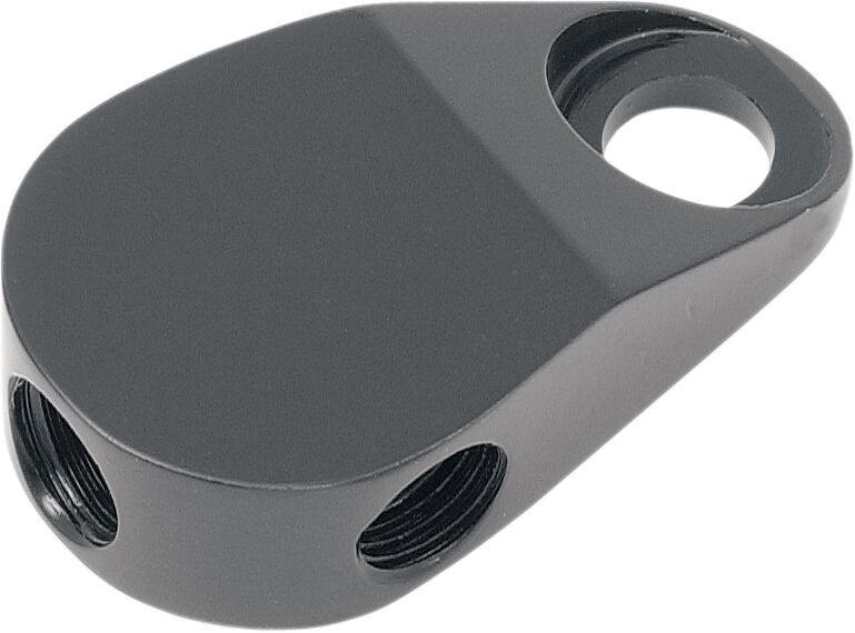 GOODRIDGE BRAKE TEE/ BRAKE SWITCH BODY WITH MOUNT FRONT BLACK 3x FEMALE 3/8x24 JIC/UNF MCHD-024BK
