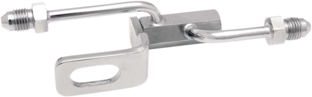 GOODRIDGE BRAKE TEE REAR CHROME 1/8 NPT H-D SOFTAIL 07-08 GD-MANIFOLD-07