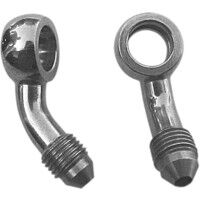 GOODRIDGE BANJO FITTING ALUMINIUM 45�� -03 HOLE-�~ 10mm MALE 3/8x24 JIC/UNF BLACK 594-03DBK