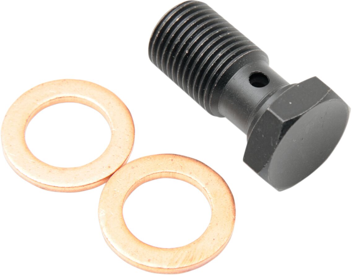 GOODRIDGE SINGLE BANJO BOLT ZINK PLATED CARBON STEEL BLACK 7/16x24 JIC/UNF 775-44PBK