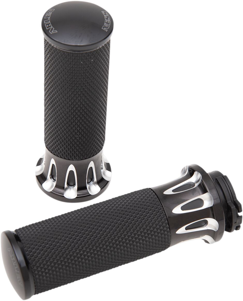 ARLEN NESS GRIPS DEEP CUT FUSION THROTTLE BY CABLE BLACK 07-317