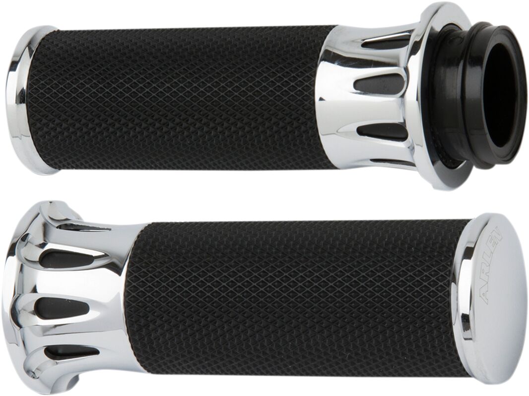 ARLEN NESS GRIPS DEEP CUT FUSION THROTTLE BY WIRE CHROME 07-318