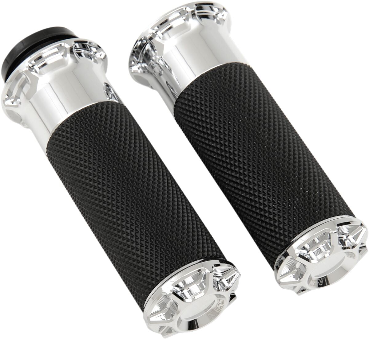 ARLEN NESS GRIPS BEVELED FUSION THROTTLE BY WIRE CHROME 07-328