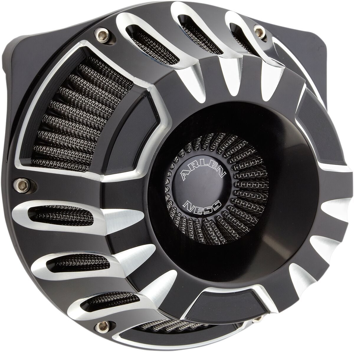 ARLEN NESS AIR CLEANER KIT INVERTED BIG SUCKER DEEP CUT BLACK 18-927