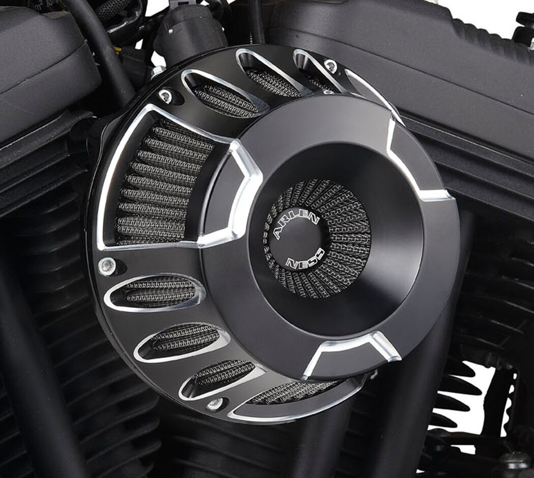 ARLEN NESS AIR CLEANER KIT INVERTED BIG SUCKER DEEP CUT BLACK 18-931