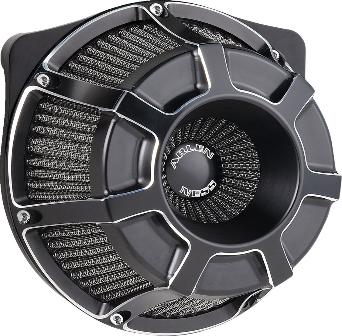 ARLEN NESS AIR CLEANER BEVELED INVERTED BLACK 600-225