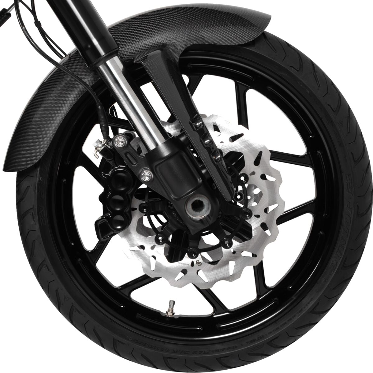 ARLEN NESS BRAKE CALIPER 6-PISTON FRONT BLACK 02-215