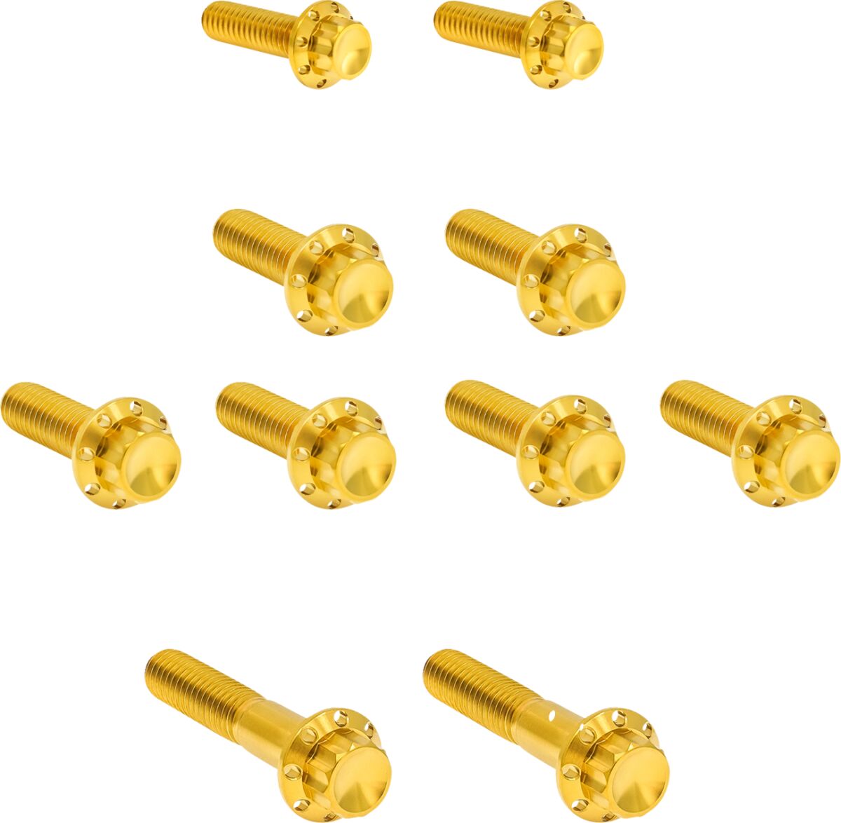 ARLEN NESS Bolt Kit - Transmission Side Cover/Trap Door - 12-Point - Gold 300-985