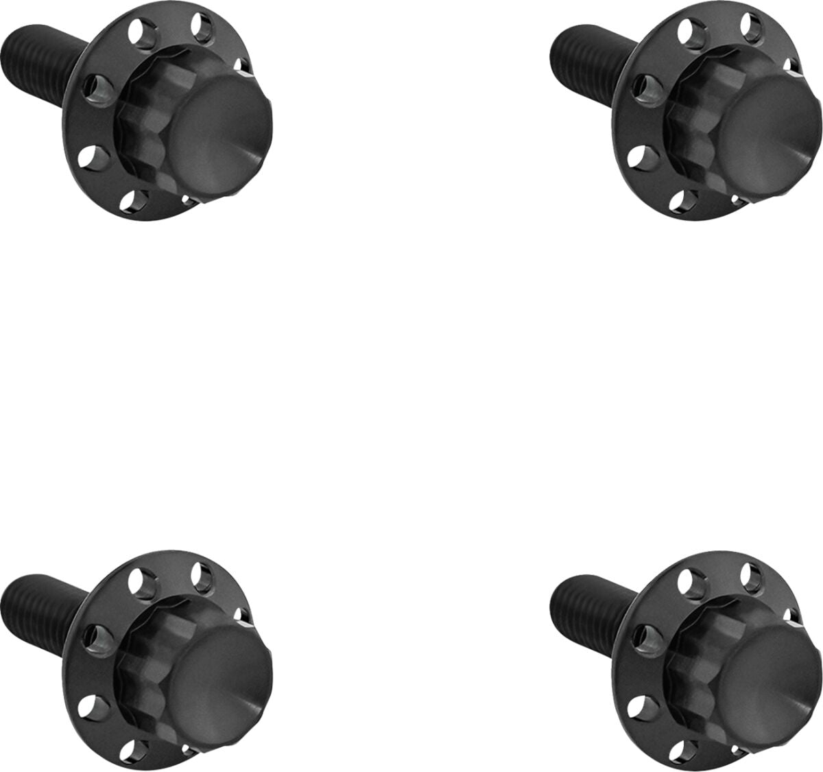 ARLEN NESS BOLTS KIT TITANIUM 12PT FRONT FENDER BLACK 300-816