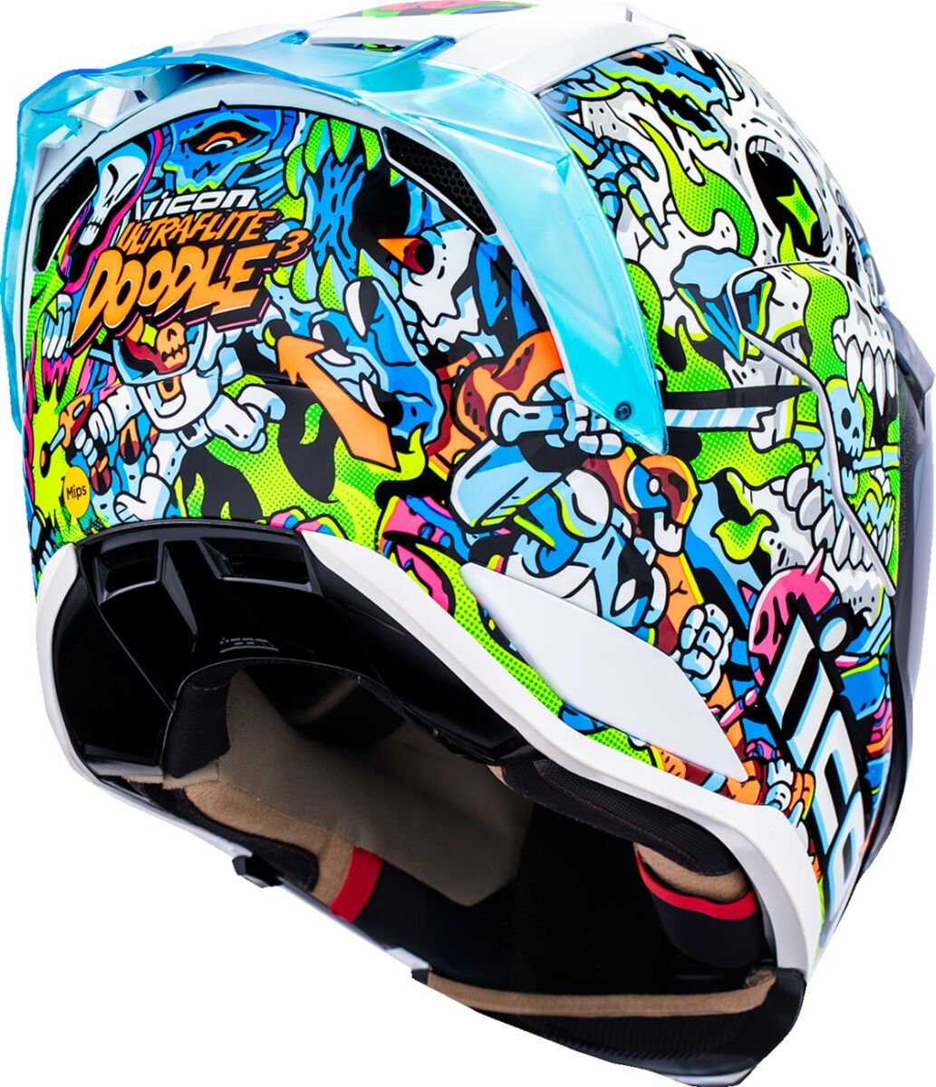 ICON HELMET ULTRAFLITE DOODLE 3 BLU 0101-17979