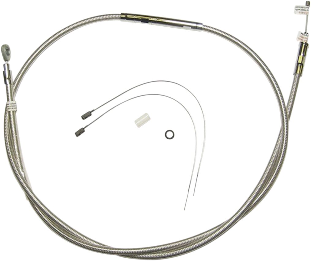 MAGNUM SHIELDING CLUTCH CABLE ALT_LENGTH TWO-PIECE POLISHED NATURE/CLEAR 522818
