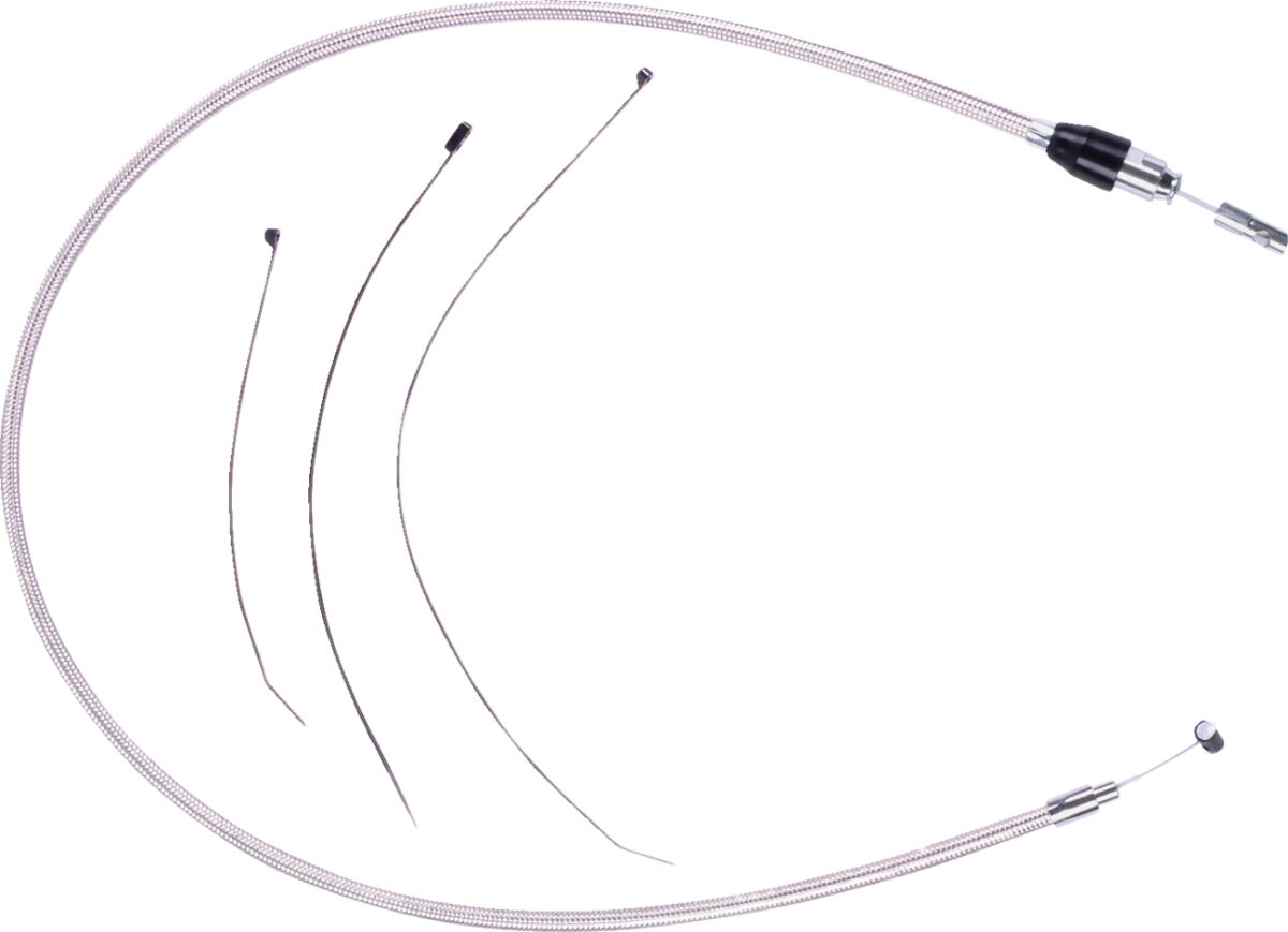 MAGNUM SHIELDING Polished Stainless Quick Connect Upper Clutch Cable 523804HE