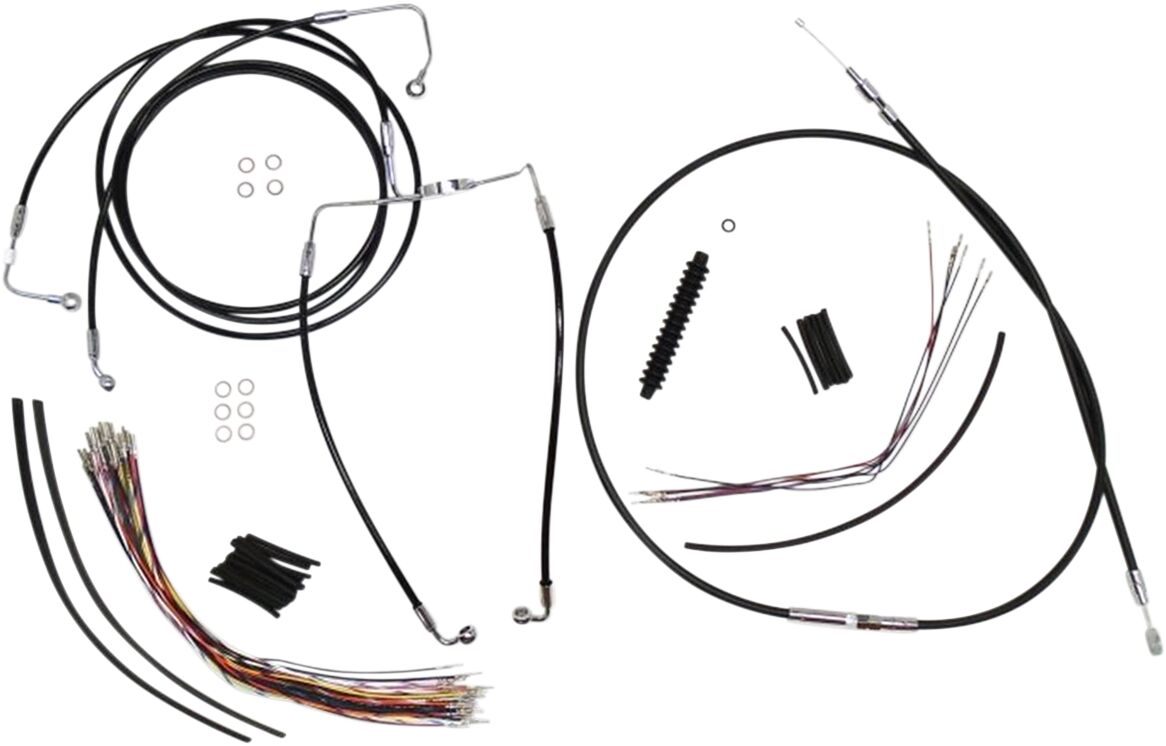 MAGNUM SHIELDING CONTROL CABLE KIT HANDLEBAR XR OE STYLE ABS BLACK 489311