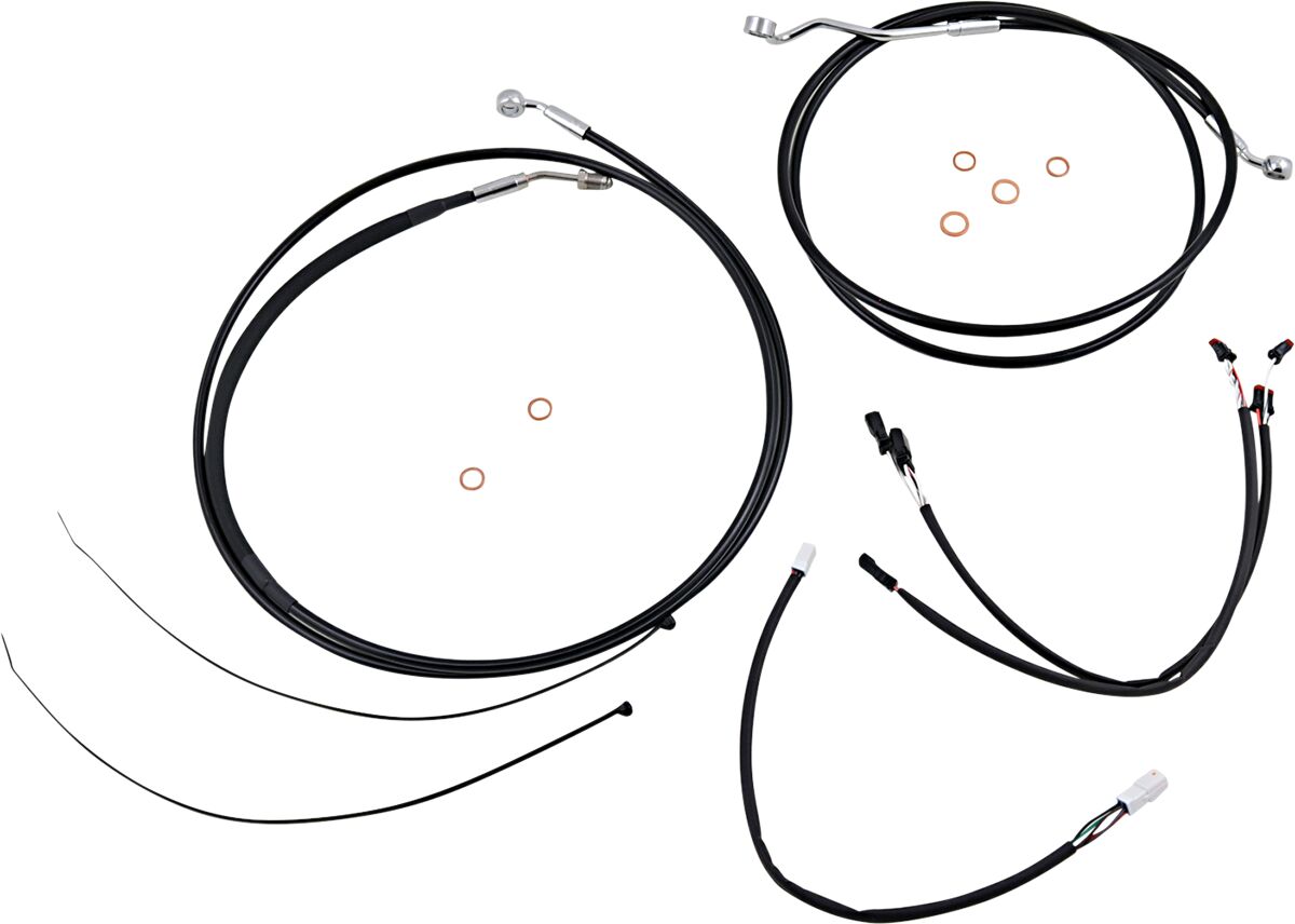 MAGNUM SHIELDING Black/Chrome XR Control Cable Kit 489882