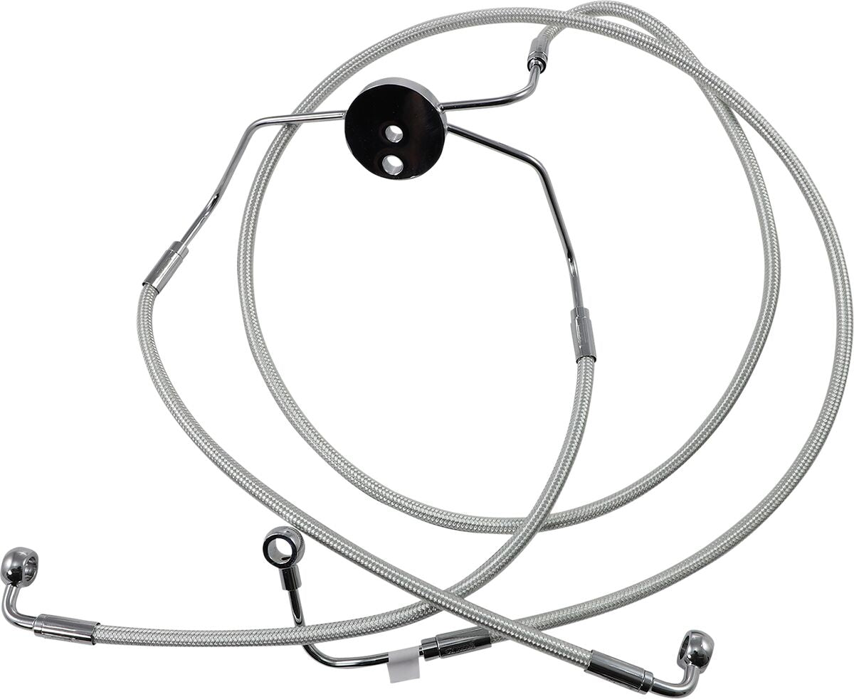 MAGNUM SHIELDING BRAKE LINE FRONT LOWER DUAL DISC ABS DESIGNER CLEAR JACKET STERLING CHROMITE® II NATURE 37010