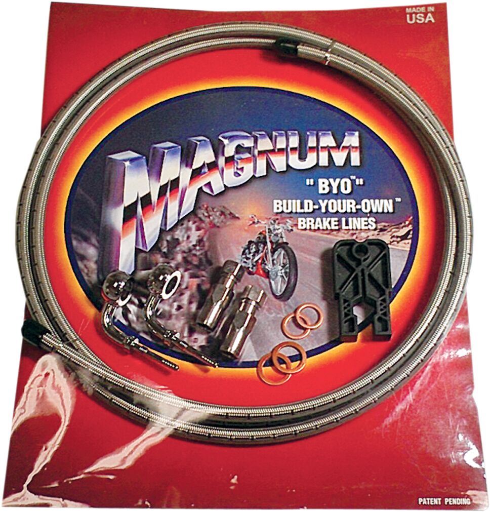 MAGNUM SHIELDING BRAKE LINE BYO® FRONT SINGLE DISC NON-ABS 6' STAINLESS NATURE 396790A