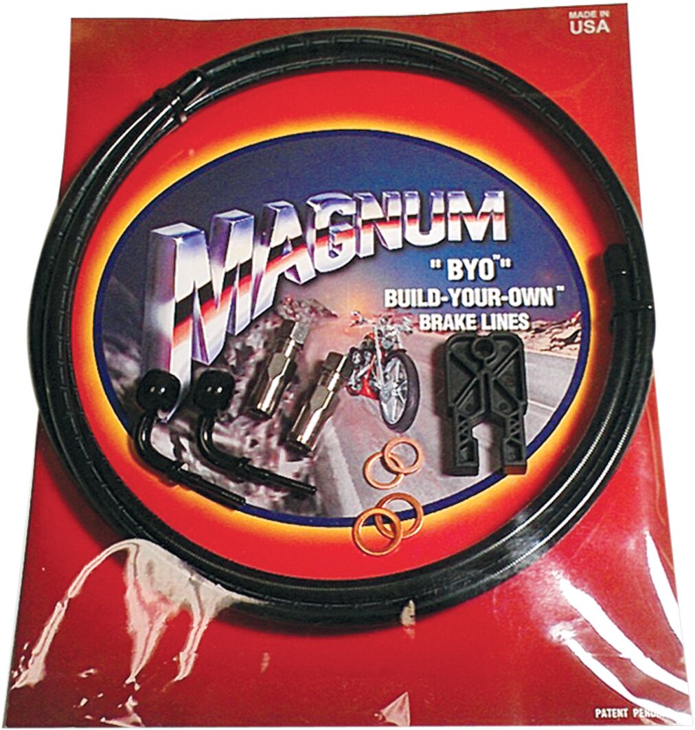 MAGNUM SHIELDING BRAKE LINE BYO® FRONT SINGLE DISC NON-ABS 6' STAINLESS NATURE 496735A