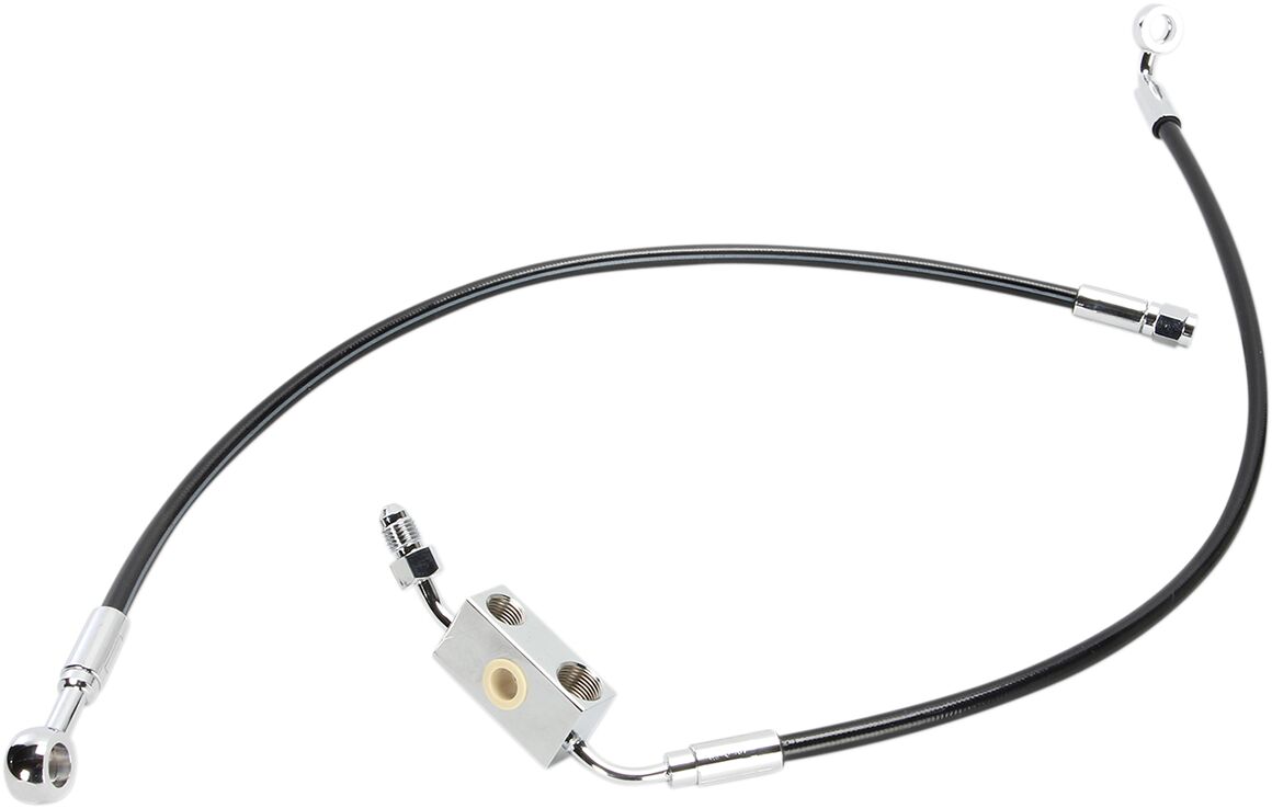 MAGNUM SHIELDING BRAKE LINE KIT SINGLE DISC E-Z ALIGN XR 21" ABS STAINLESS STEEL W/BLACK COATING SBC1326-21