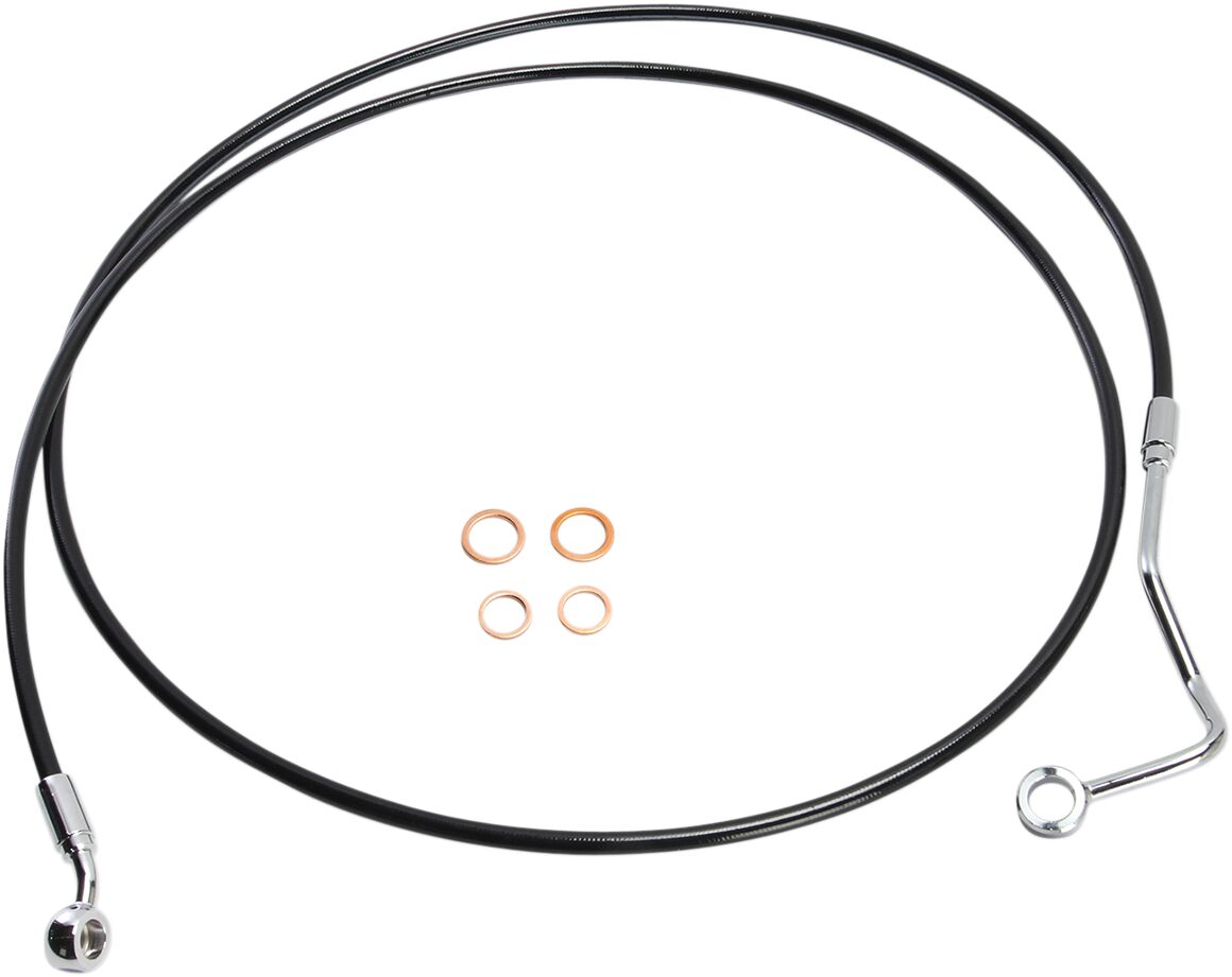 MAGNUM SHIELDING BRAKE LINE KIT ABS UPPER FRONT E-Z ALIGN XR 72" LENGTH BLACK PEARL BRAIDED SBC1401-72