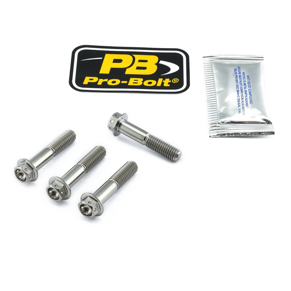 PRO BOLT Titanium Front Axle Pinch Bolt Kit Race Spec Natural TIFAPINCH10R