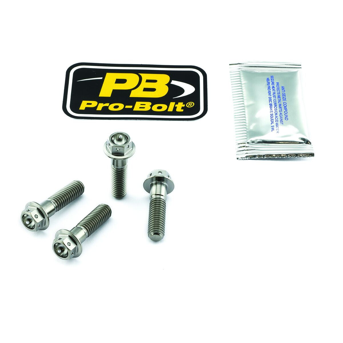 PRO BOLT Titanium Front Axle Pinch Bolt Kit Race Spec Natural TIFAPINCH160R