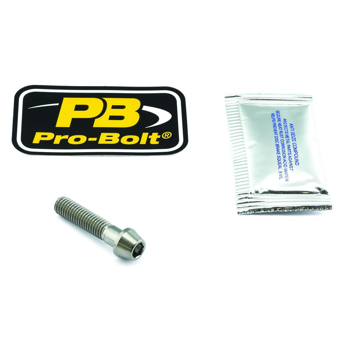 PRO BOLT Titanium Front Axle Pinch Bolt Kit Natural TIFAPINCH570
