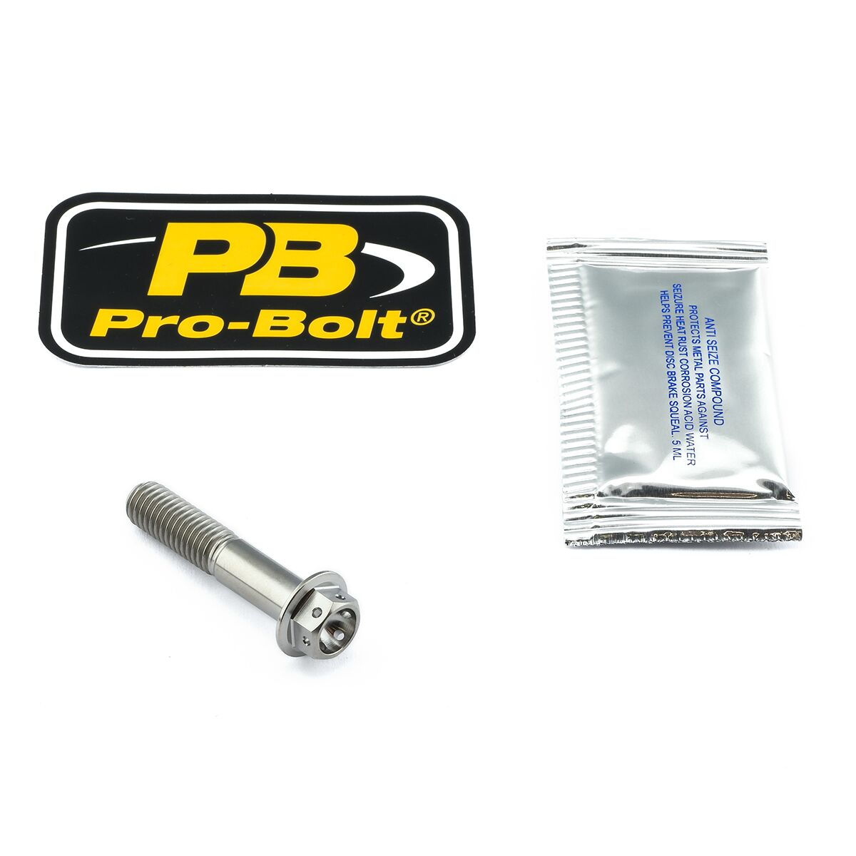 PRO BOLT Titanium Front Axle Pinch Bolt Kit Race Spec Natural TIFAPINCH640R