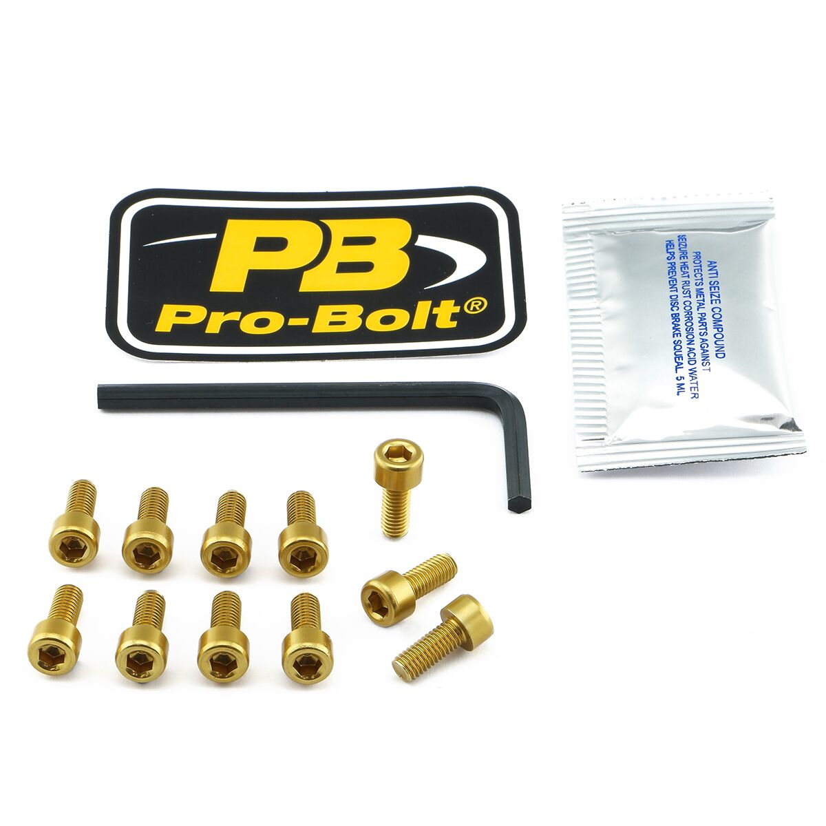PRO BOLT BOLT KIT FUEL CAP GOLD TDU034G