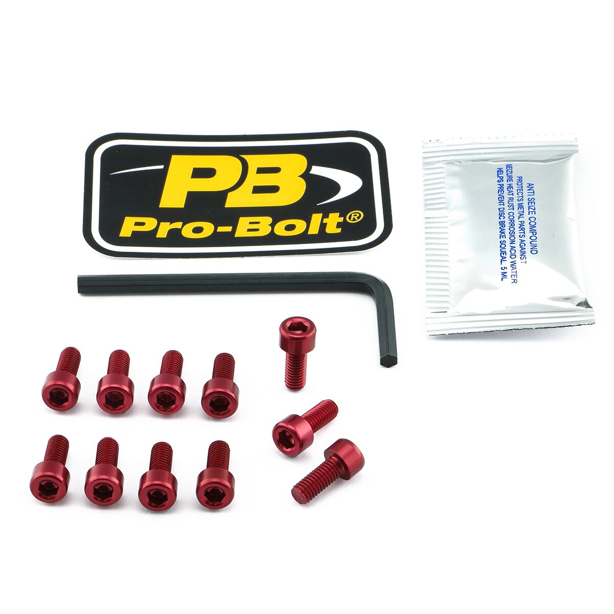 PRO BOLT BOLT KIT FUEL CAP RED TDU034R