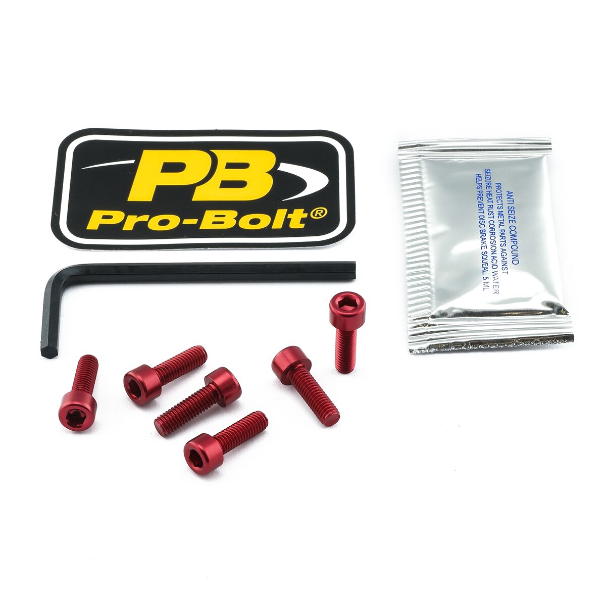 PRO BOLT BOLT KIT FUEL CAP RED TKA055R