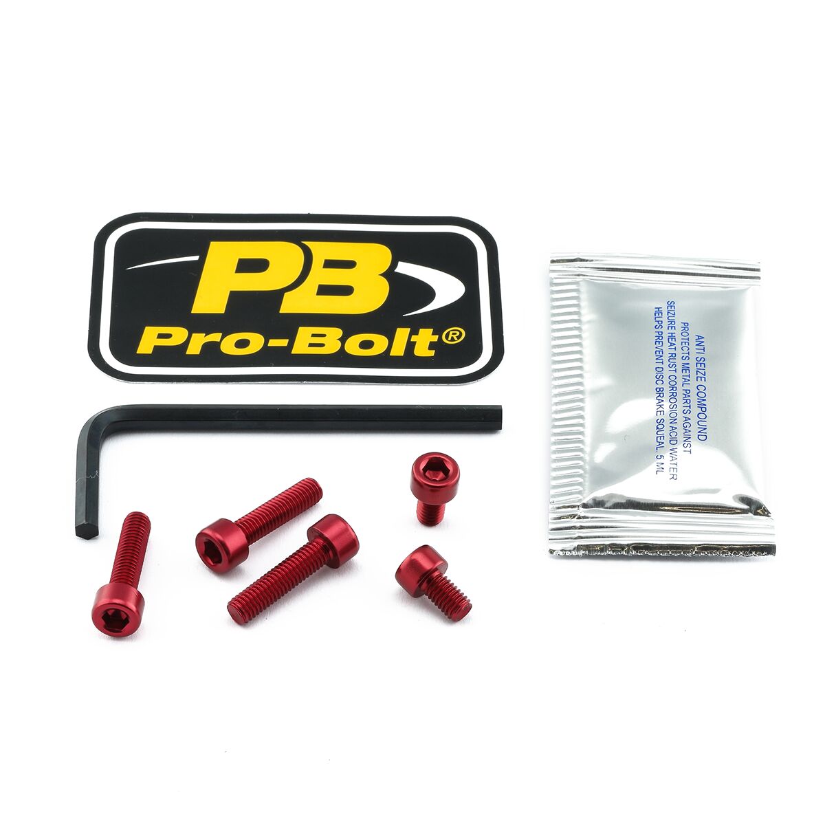 PRO BOLT BOLT KIT FUEL CAP RED TYA398R