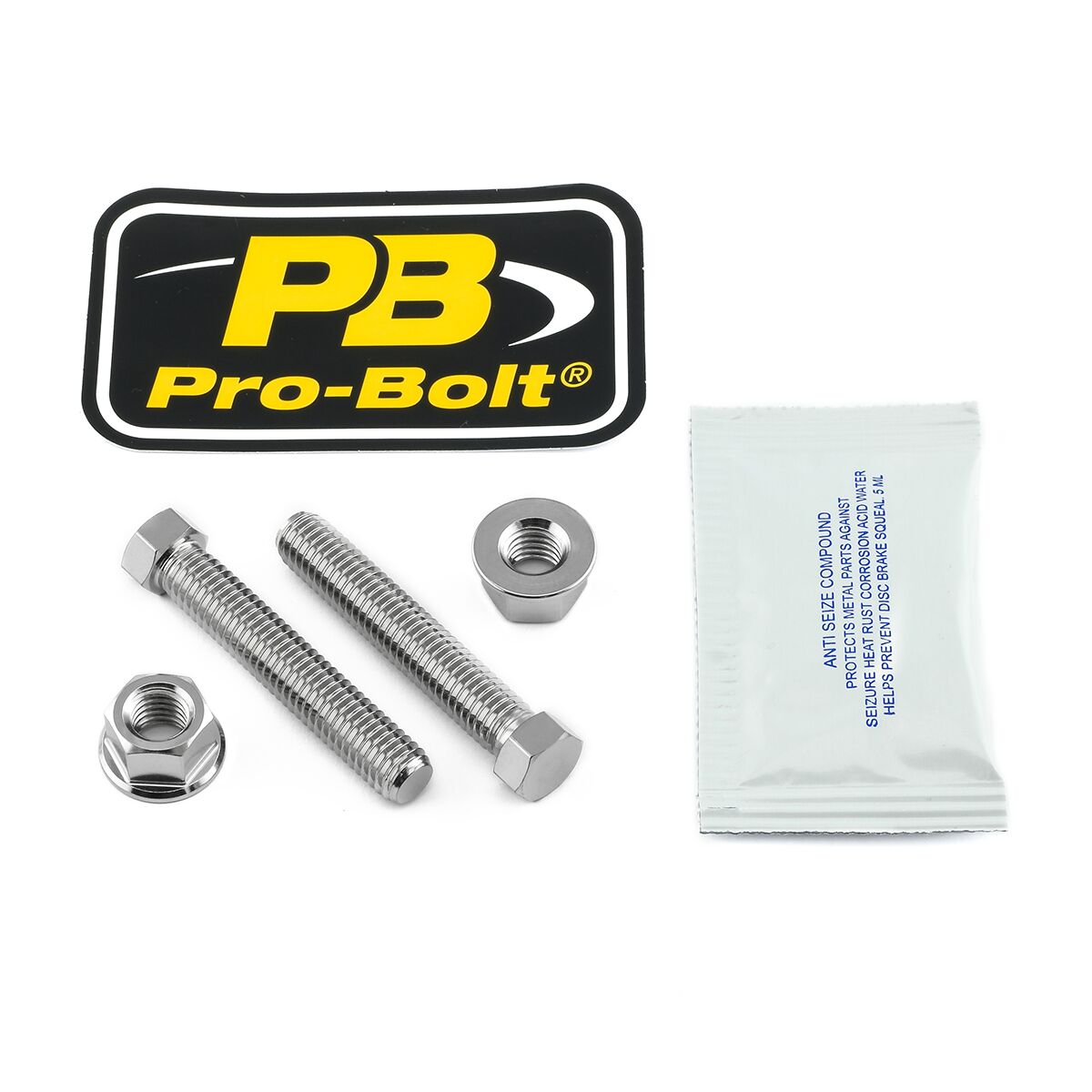 PRO BOLT BOLT SET AXLE ADJUS M8X45 SS SSAXLEADJ845SET