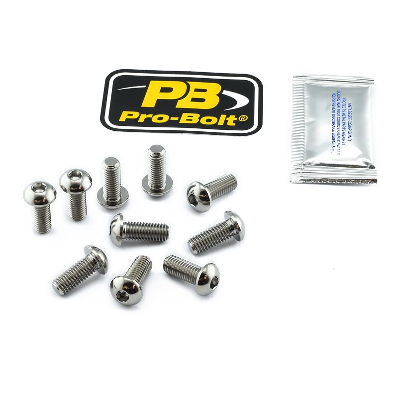 PRO BOLT BRAKE ROTOR BOLT KIT TITANIUM TI10DISCDUC30
