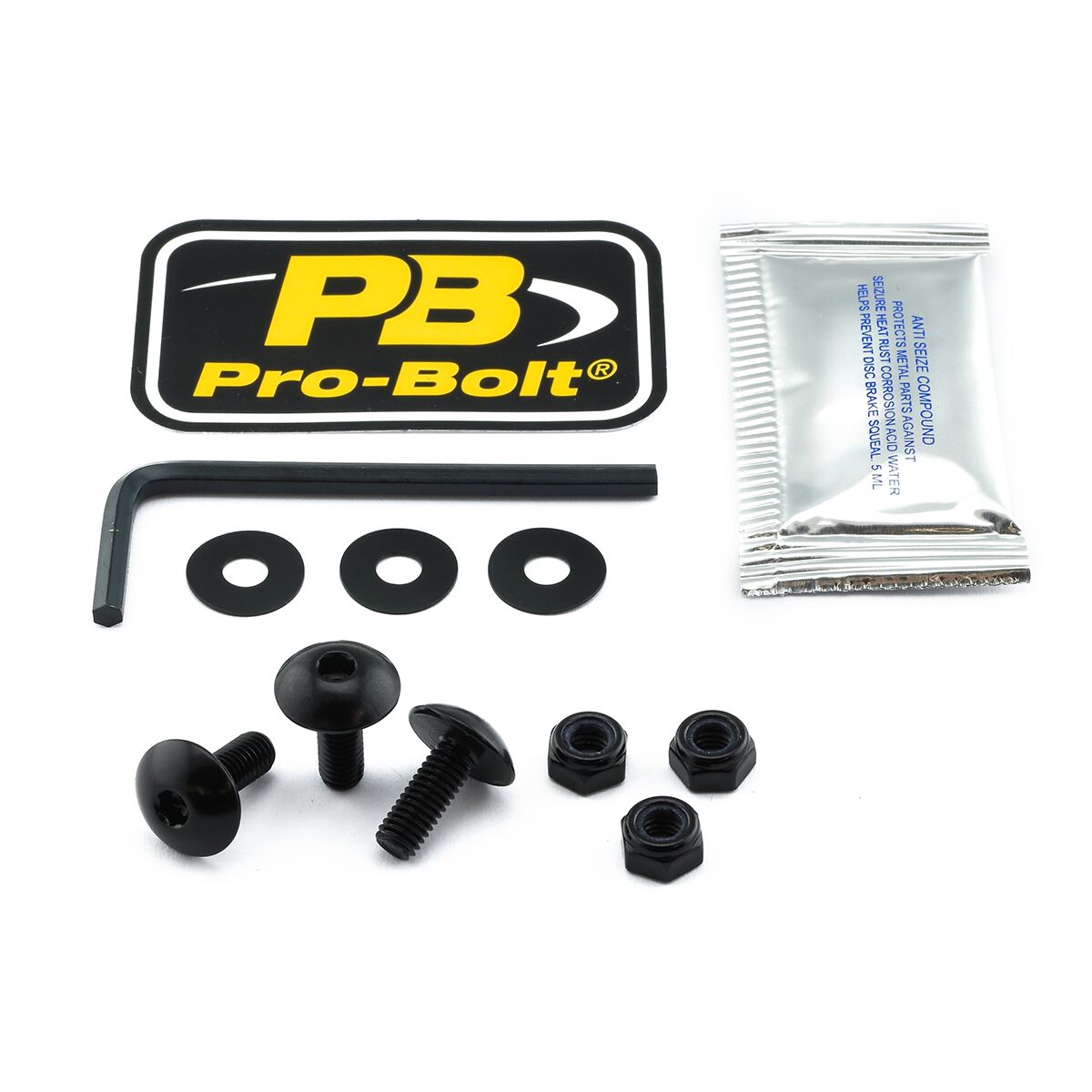 PRO BOLT BOLT KIT LIC PLATE BLACK NPLATE10BK