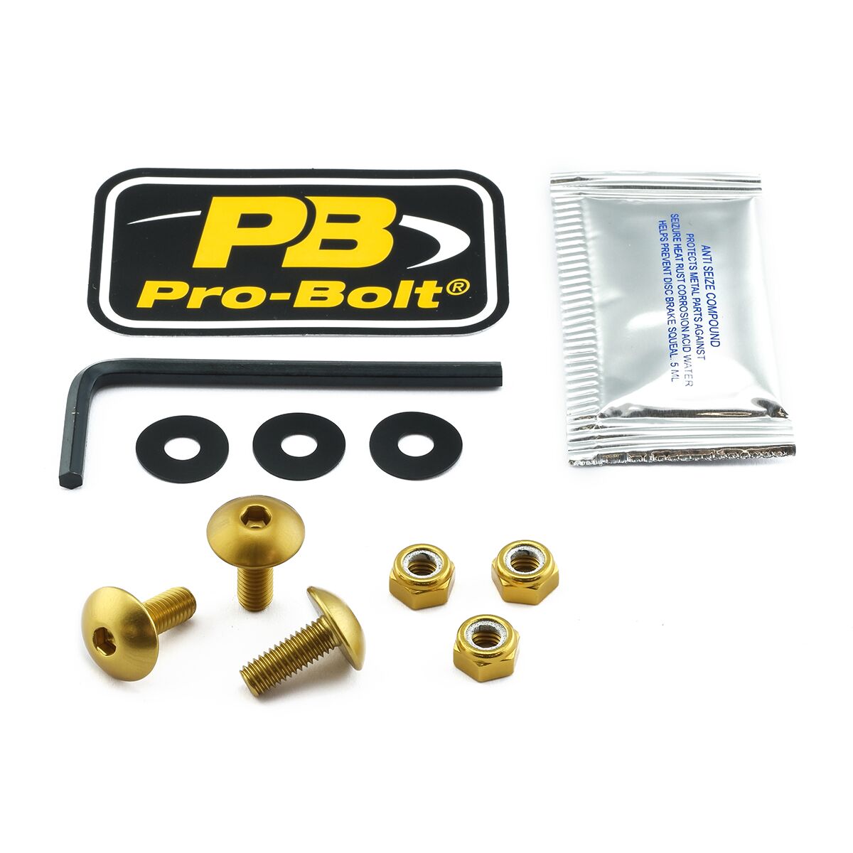 PRO BOLT BOLT KIT LIC PLATE GOLD NPLATE10G