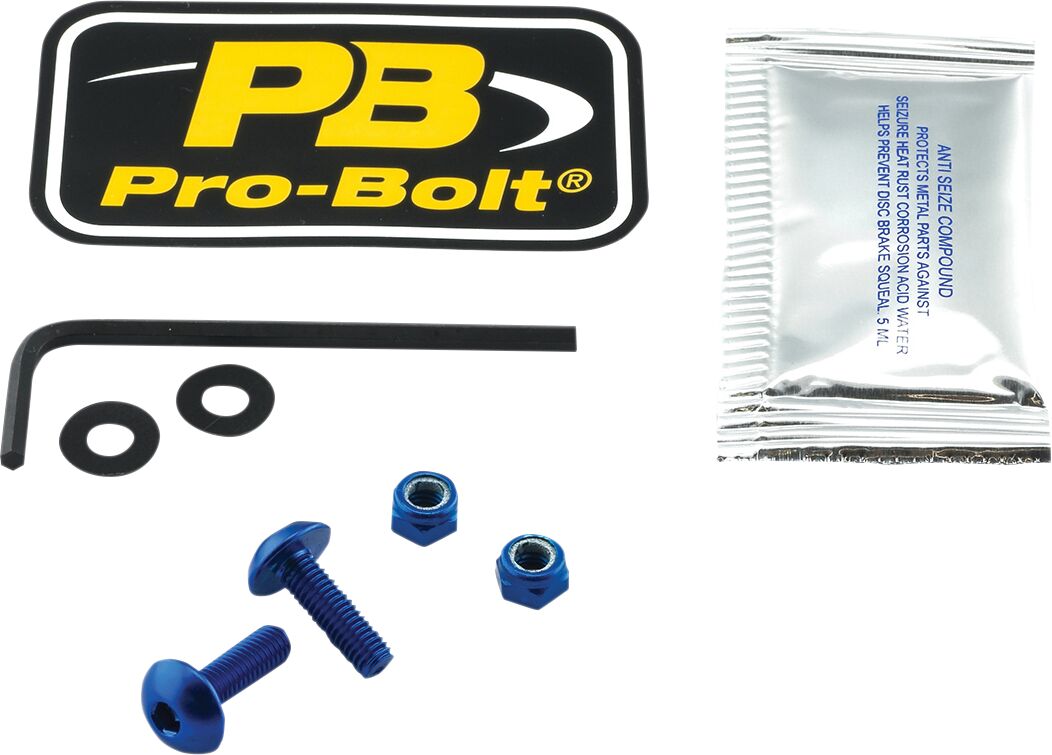 PRO BOLT BOLT KIT LIC PLATE M6X16 BLUE NPLATE20B