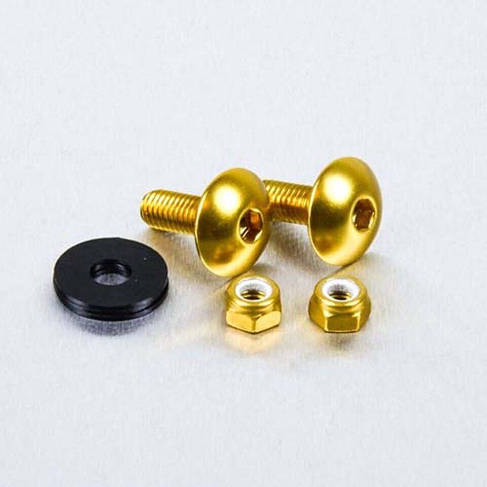 PRO BOLT BOLT KIT LIC PLATE M6X16 GOLD NPLATE20G