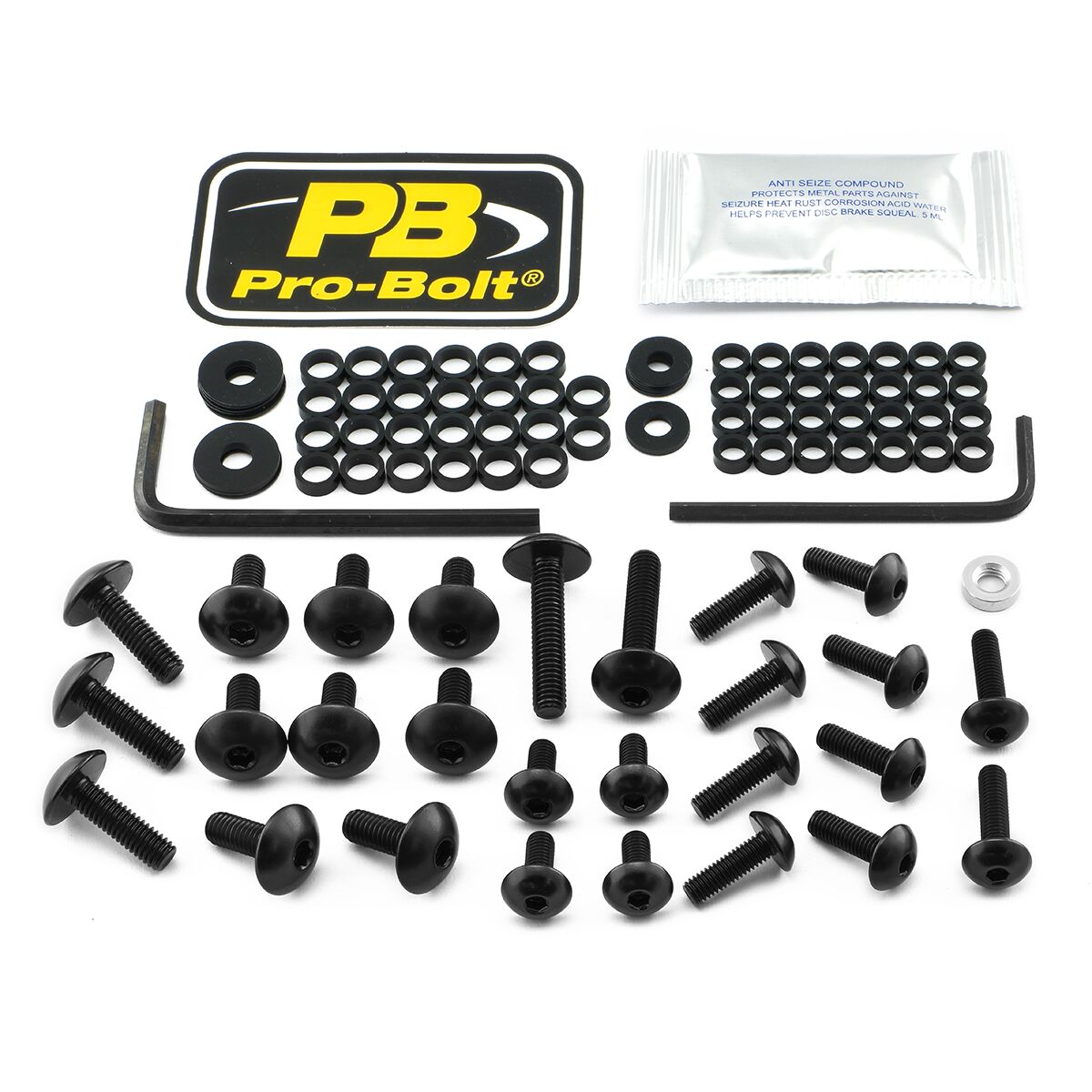 PRO BOLT BOLT KT FAIRING KAW BLACK FKA057BK