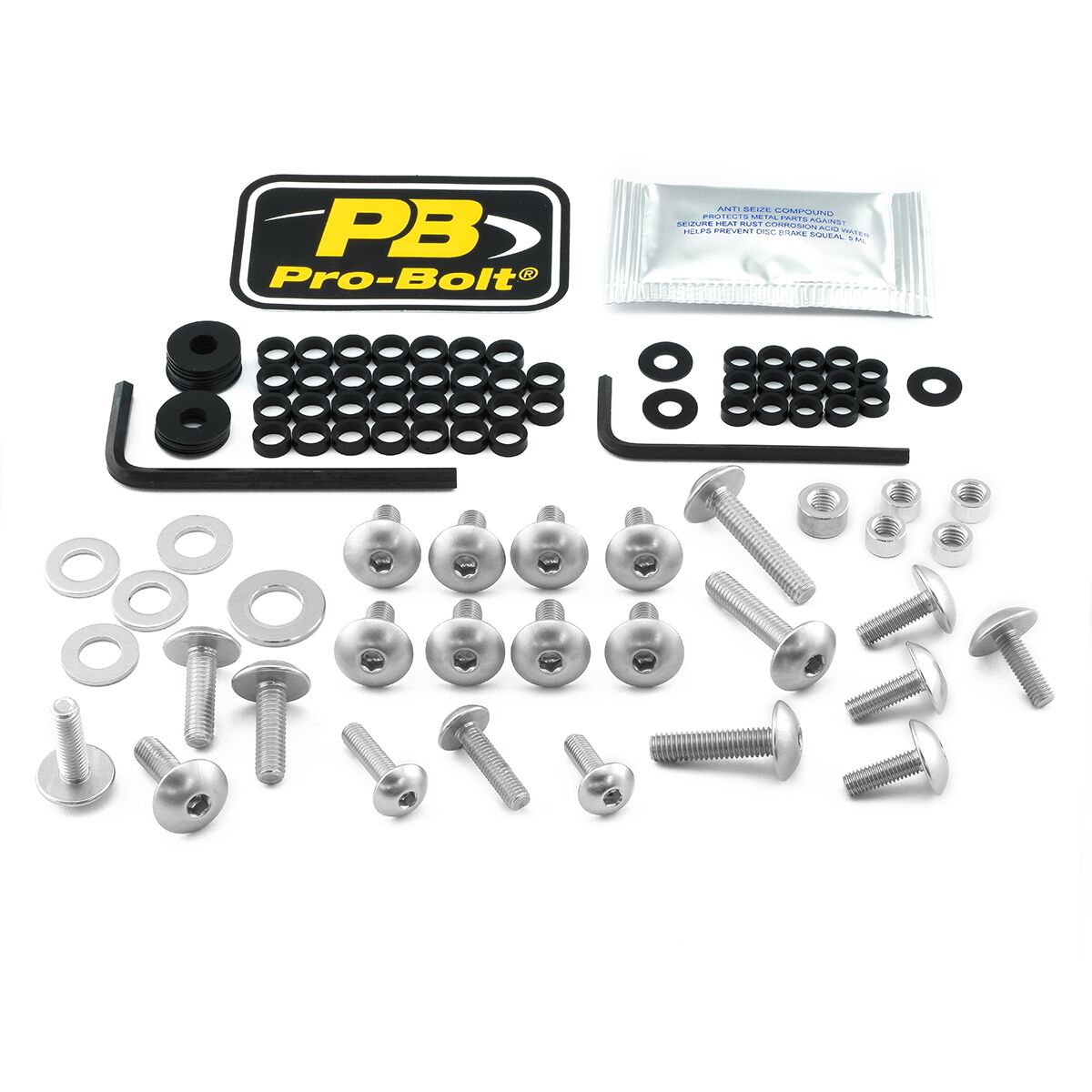 PRO BOLT BOLT KT FAIRING KAW SILVER FKA371S